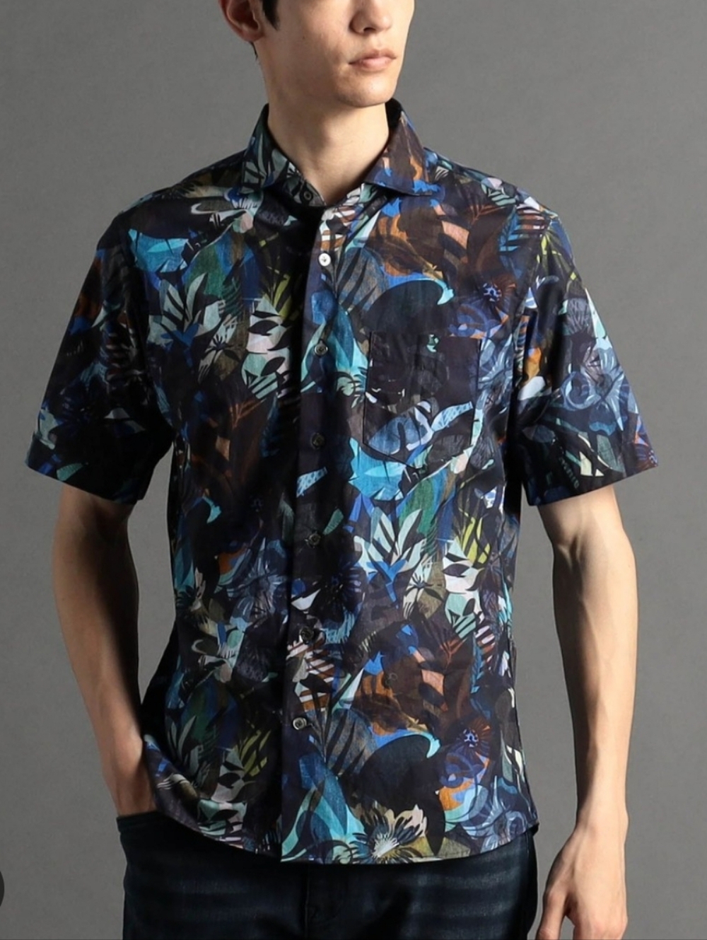 Green Coast Men's Floral Print Polo